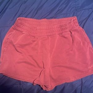 red hollister sweat shorts high rise
